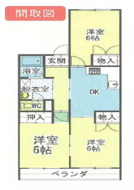 不二家　小島ハイツの間取り