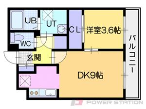 江別市野幌町のマンションの間取り