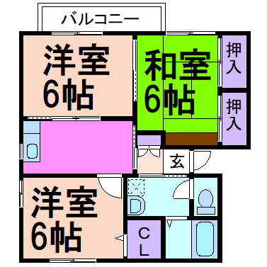 ラフォーレ・いずみ野　F棟の間取り