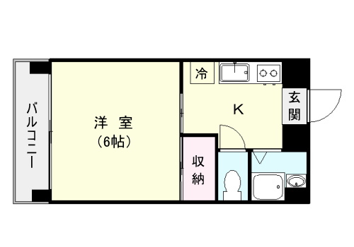 鹿児島市宇宿のマンションの間取り