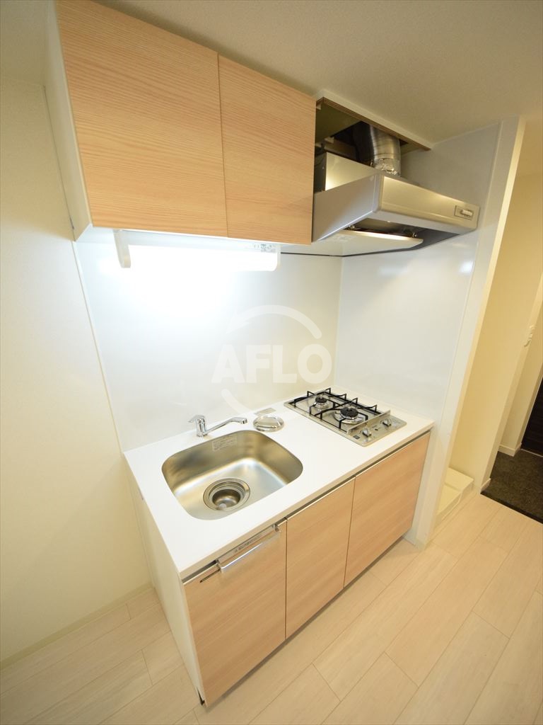 キッチン　プレサンス上町台夕陽丘　2口システムキッチン