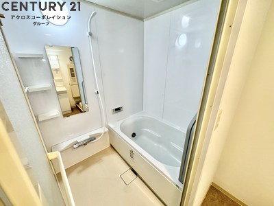 バス・シャワールーム　シャンプーなど置けるスペースあり。