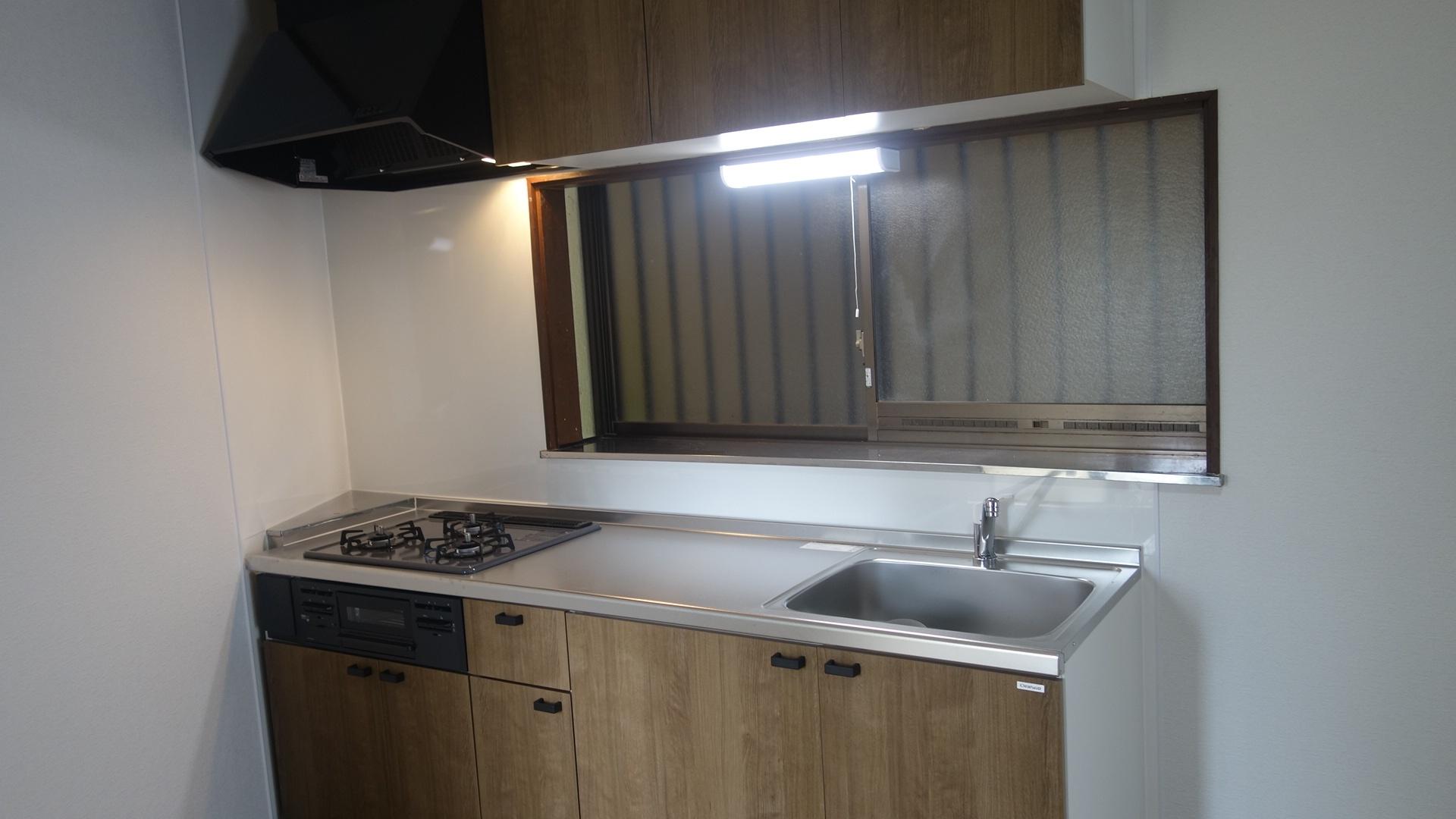 キッチン　都市ガスが使えます