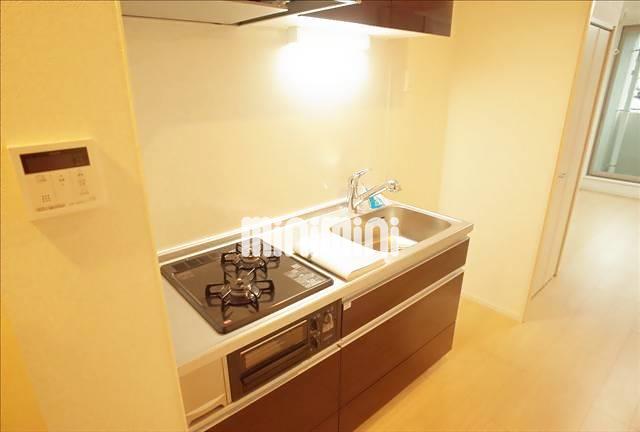 キッチン　２口コンロ付きのキッチン