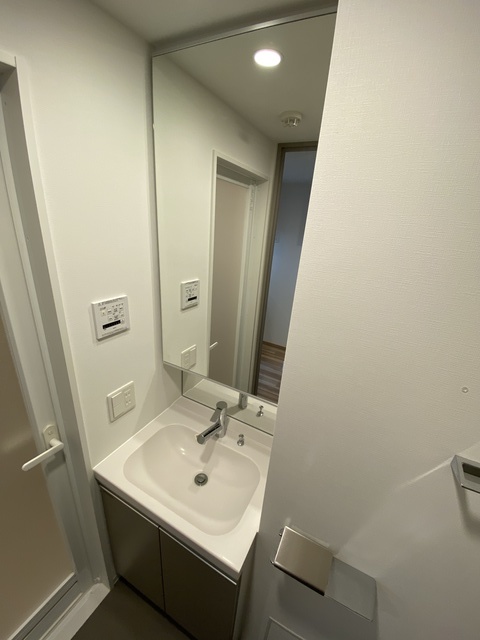 洗面設備　準備が捗る独立タイプ。