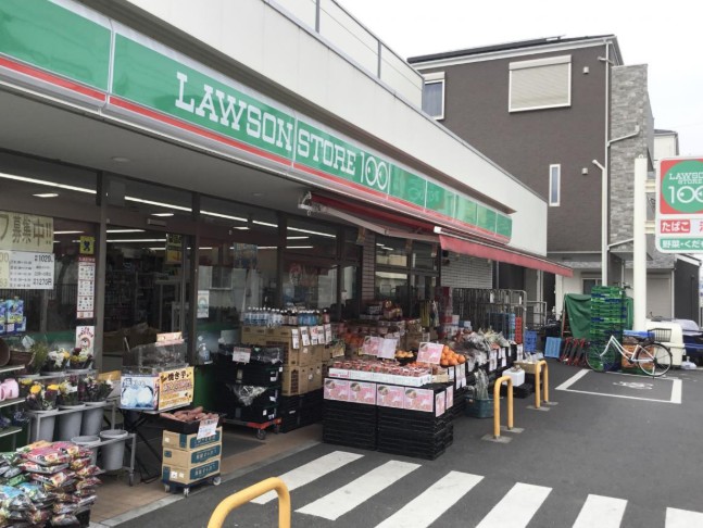 コンビニ　ローソンストア100西水元店（コンビニ）まで202m
