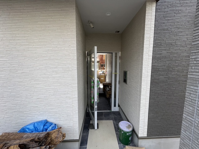 エントランス　建設中写真