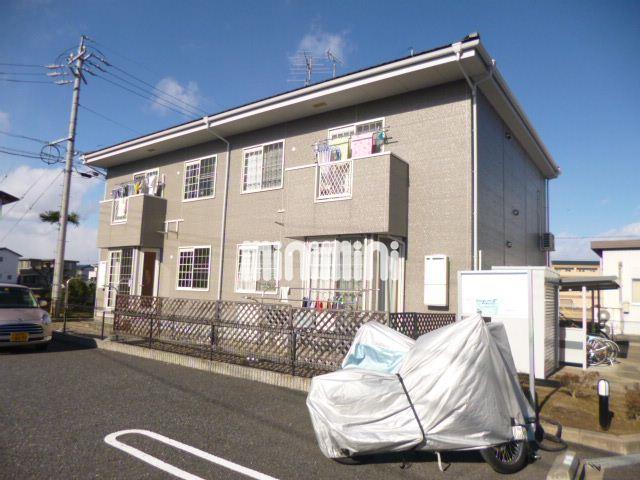 建物外観　２階建ての鉄骨造賃貸物件（ＷＥＳＴ）