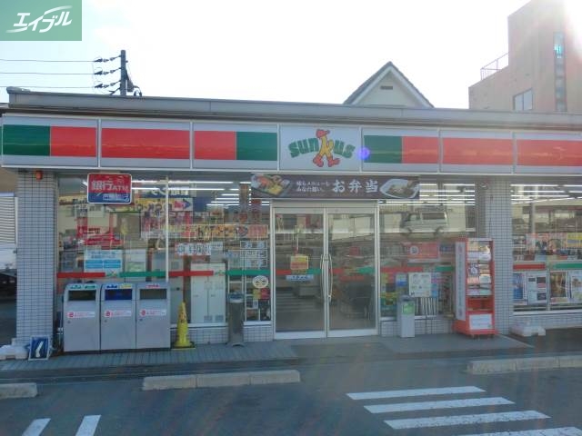 コンビニ　サンクス岡山清心女子大前（コンビニ）まで381m