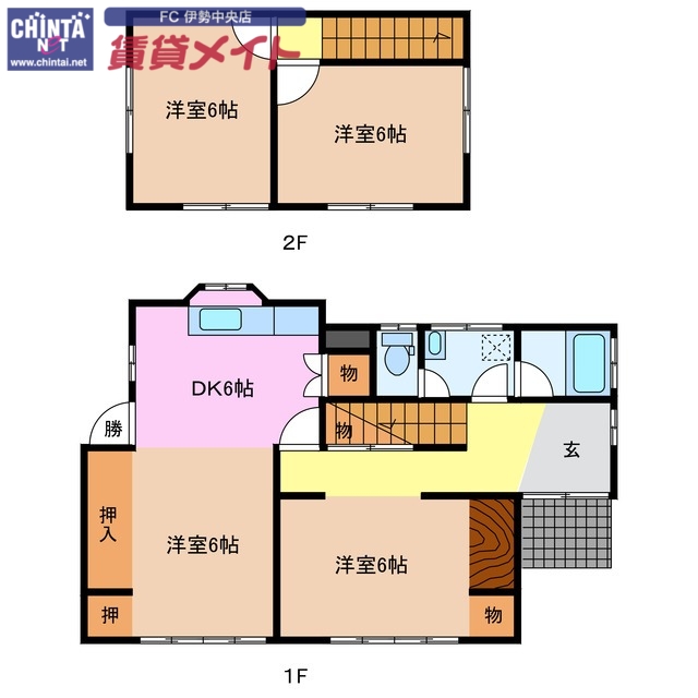 馬瀬町K貸家の間取り写真