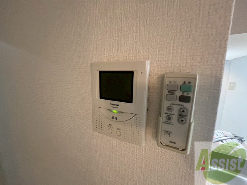 セキュリティ　ＴＶモニター付インターホンです。来客者の顔が見えるので安心！