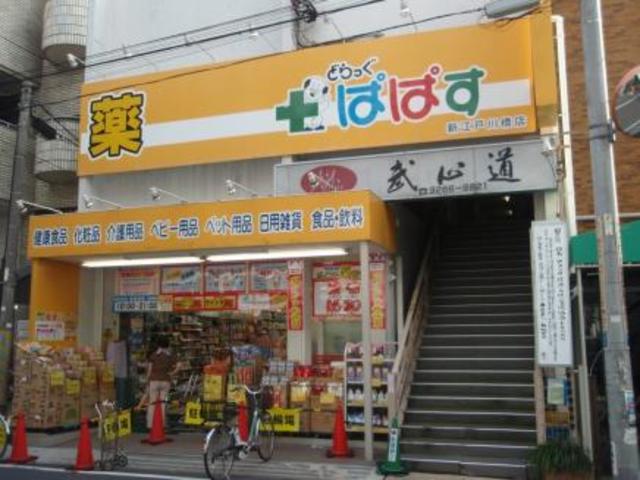 ドラックストア　どらっぐぱぱす新江戸川橋店（ドラッグストア）まで608m
