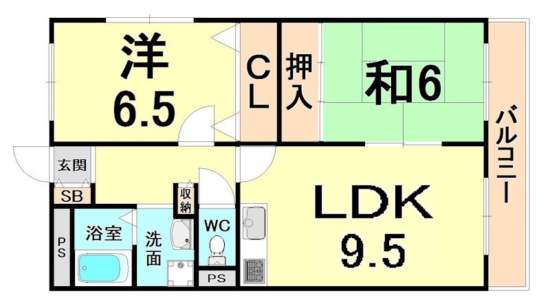 メゾン南塚口の間取り写真