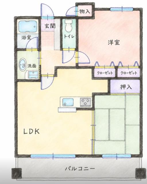 ＪＲ磐越西線 郡山富田駅 徒歩28分 6階建 築22年の間取り写真