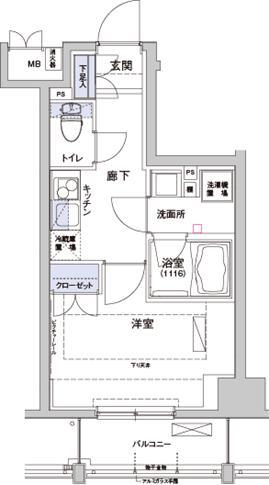 ハーモニーレジデンス住吉の間取り写真