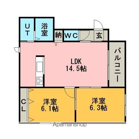 グランメール栄通20Bの間取り写真