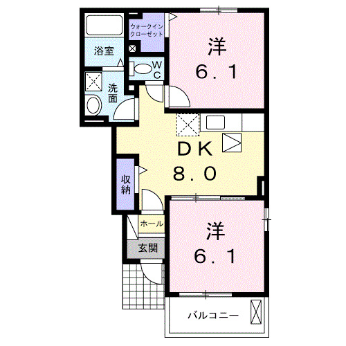 ＪＲ呉線 風早駅 徒歩20分 2階建 築12年の間取り写真