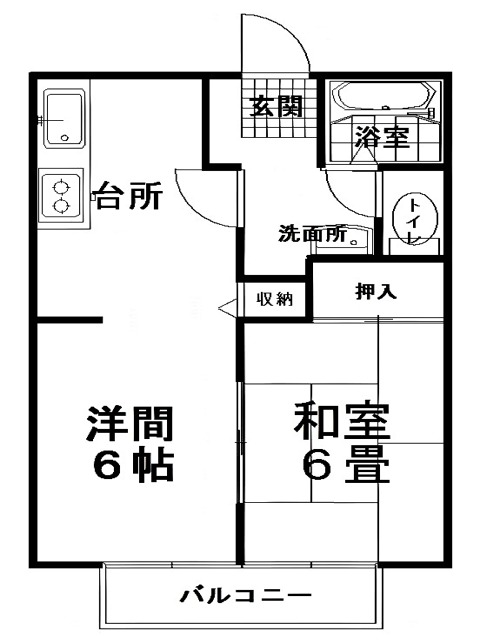 コーポ松本Ｂの間取り