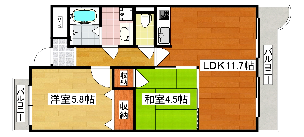 【大阪市住之江区南加賀屋のマンションの間取り】