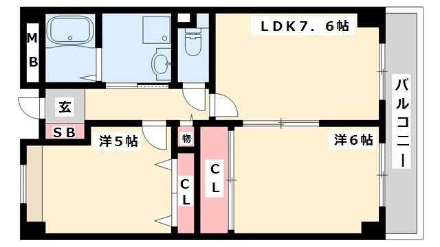 パールハイツ荒田の間取り