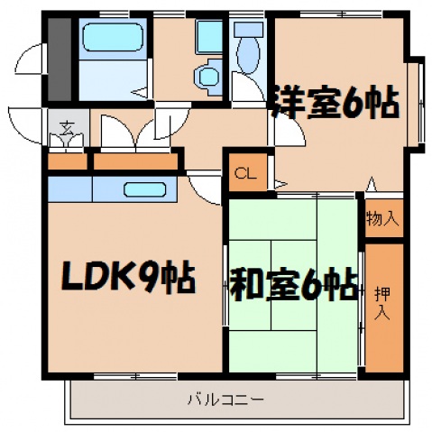 安芸郡府中町本町のマンションの間取り