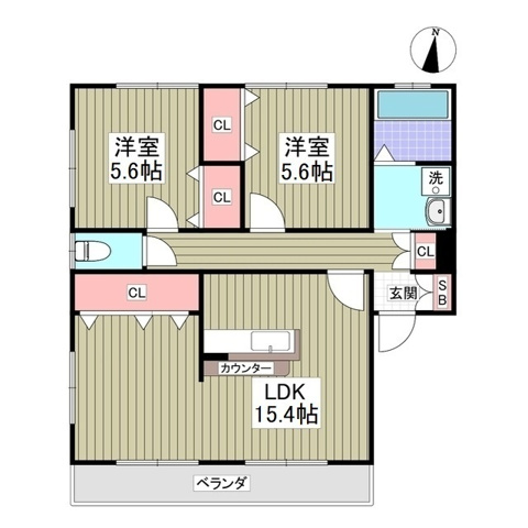 ハニーハウスBの間取り