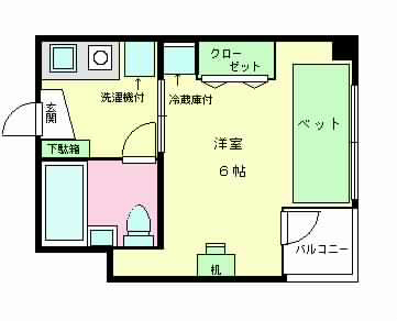 【コスモカラホリＬＯＦＴの間取り】