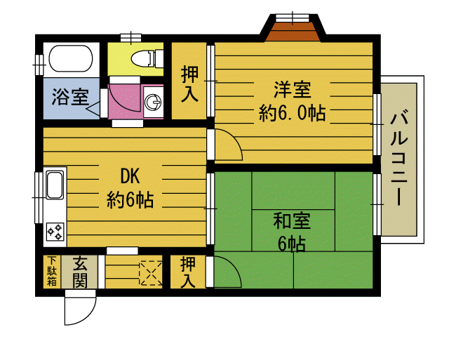 グリーンハイツ日向の間取り