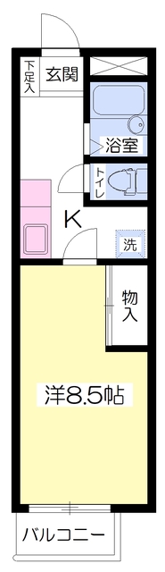 松山市本町のマンションの間取り