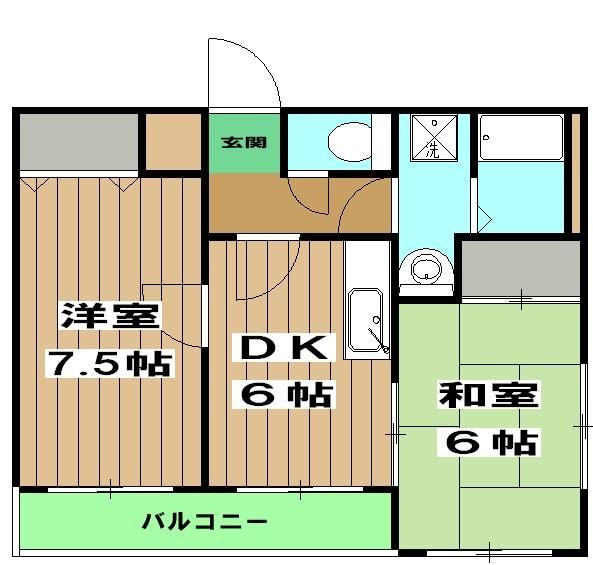 京都市西京区大枝沓掛町のマンションの間取り