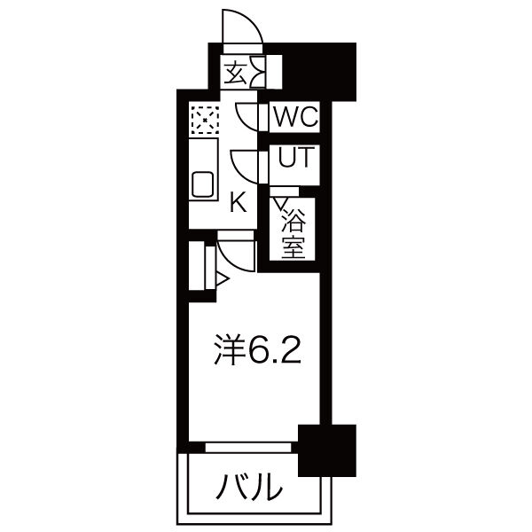 メイクスWアート今池IIIの間取り