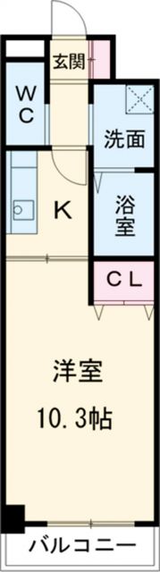 名古屋市中村区畑江通のマンションの間取り