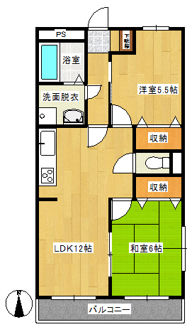 名取市手倉田のアパートの間取り