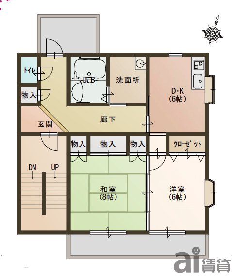 マンション霞野坂の間取り