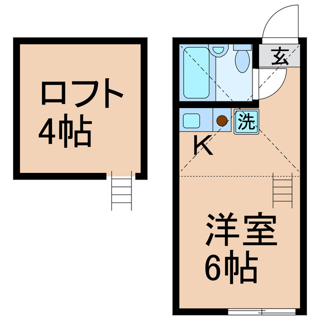 横浜市保土ケ谷区保土ケ谷町のアパートの間取り