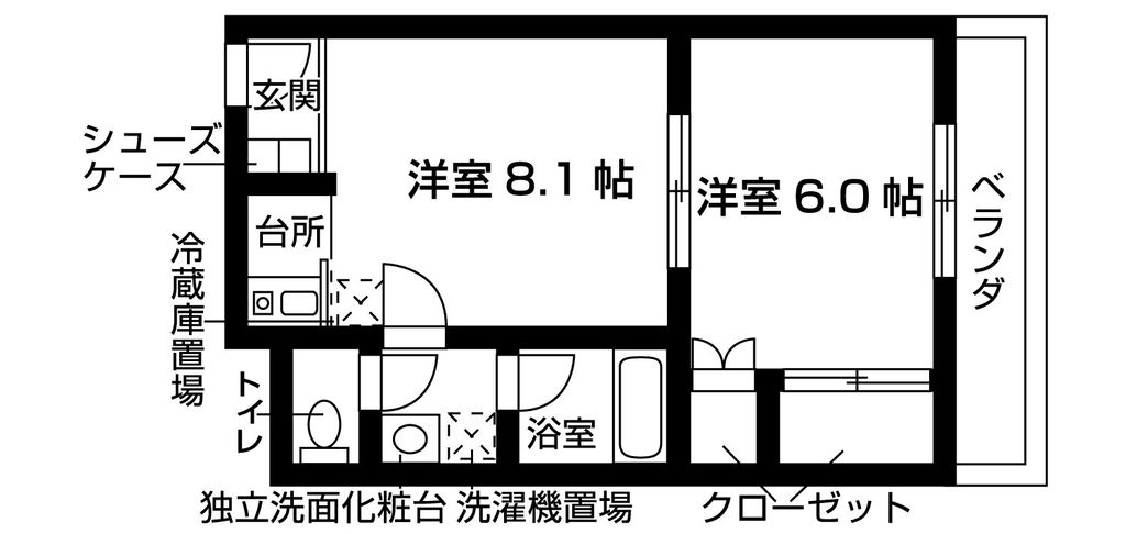 京都市右京区谷口梅津間町のマンションの間取り