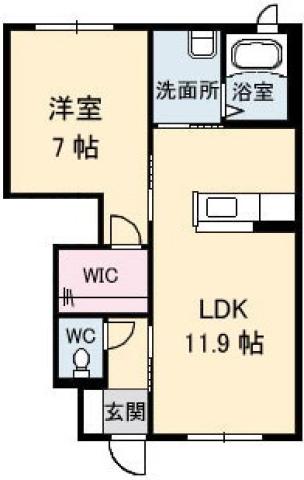 シャーメゾン南沖洲 A棟の間取り