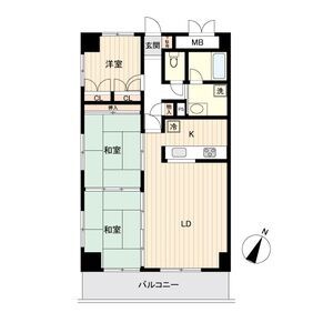 【仙台市宮城野区高砂のマンションの間取り】