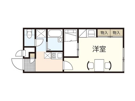 廿日市市宮島口のアパートの間取り