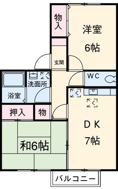 我孫子市南新木のアパートの間取り