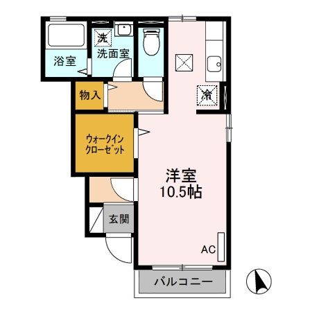 ローズコート・カノン II　Ａ/Ｂの間取り