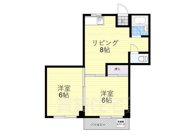 大阪市生野区田島のマンションの間取り