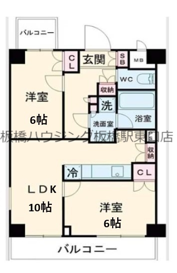 ルーブル東十条弐番館の間取り