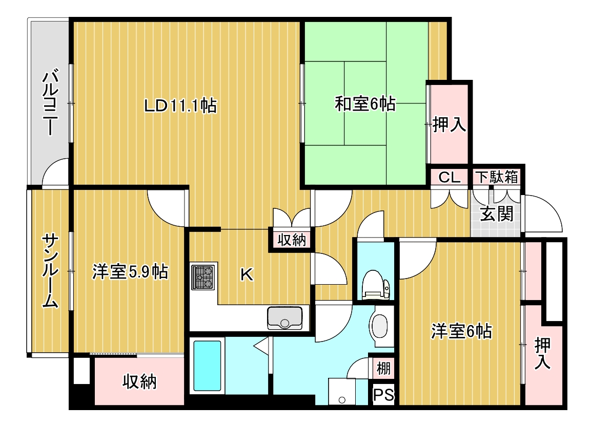 ロイヤルマンションの間取り