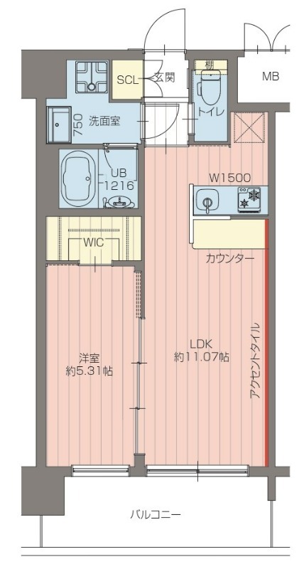 【東大阪市下小阪のマンションの間取り】