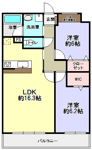 メゾン　ド　華の杜の間取り