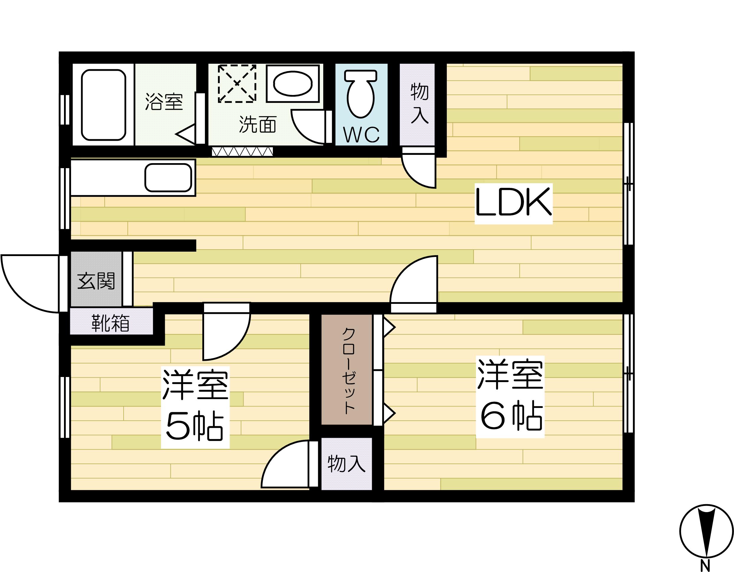 福井ハイツの間取り