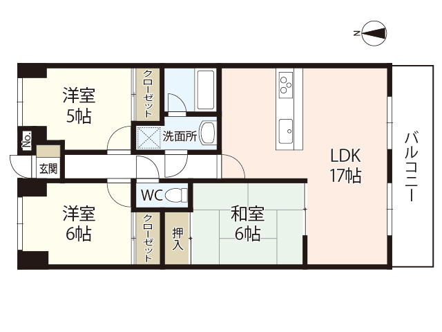 クレセント海老園の間取り