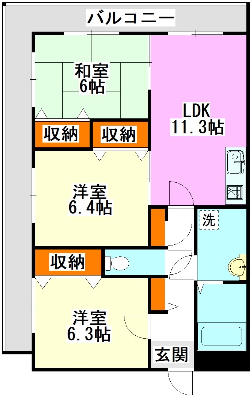 カーサ宮の前の間取り