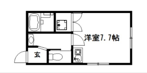 京都市下京区布屋町のアパートの間取り